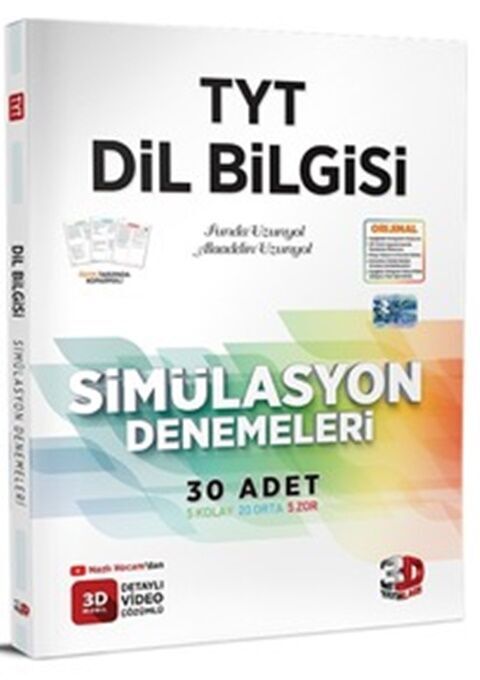 3D YAYINLARI TYT DİL BİLGİSİ SİMÜLASYON DENEMESİ GÜNCEL BASKI