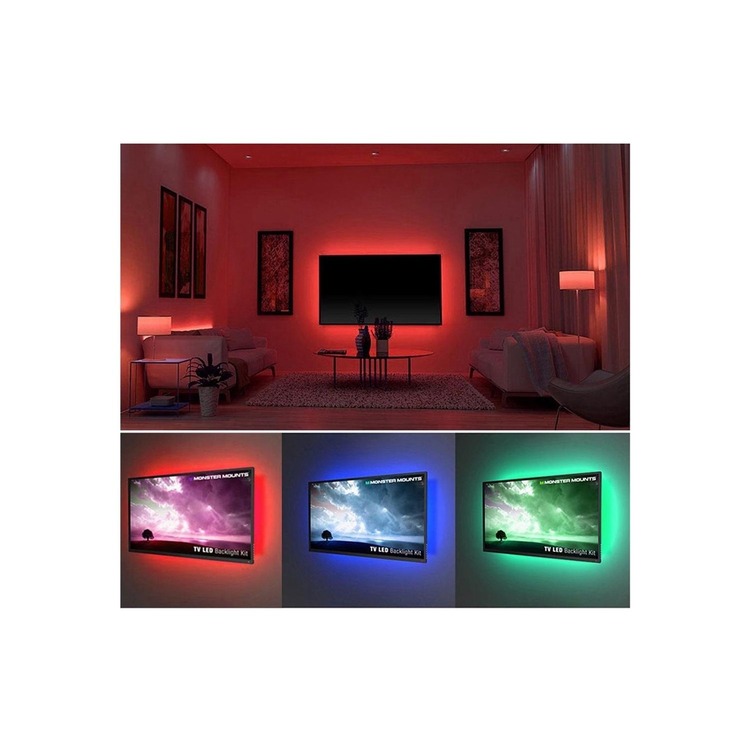 Televizyon Arkası Şerit Led Aydınlatma (Kumandalı) 3 metre