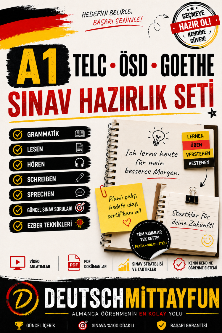 A1 TELC • ÖSD • GOETHE Sınav Hazırlık Seti