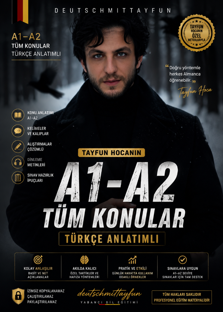  A1–A2 TÜM KONULAR TÜRKÇE ANLATIMLI