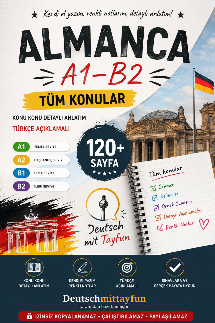 A1–B2 Notları Tüm Konular