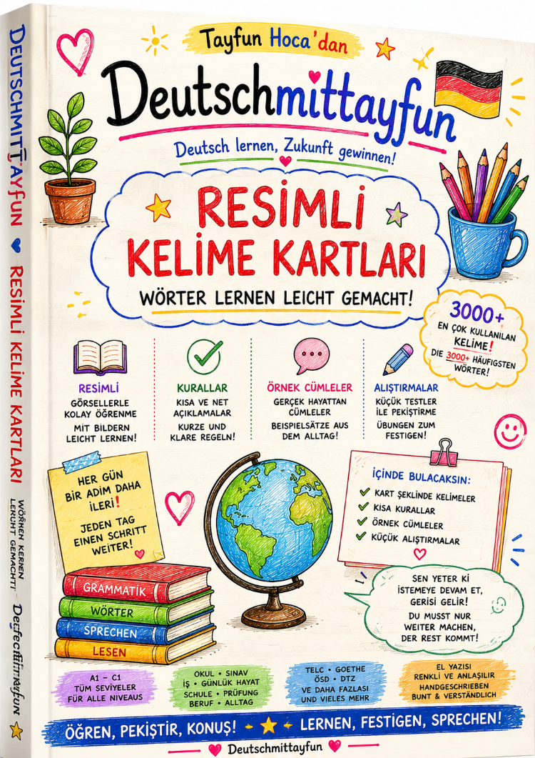 Resimli Almanca Kelime Kartları