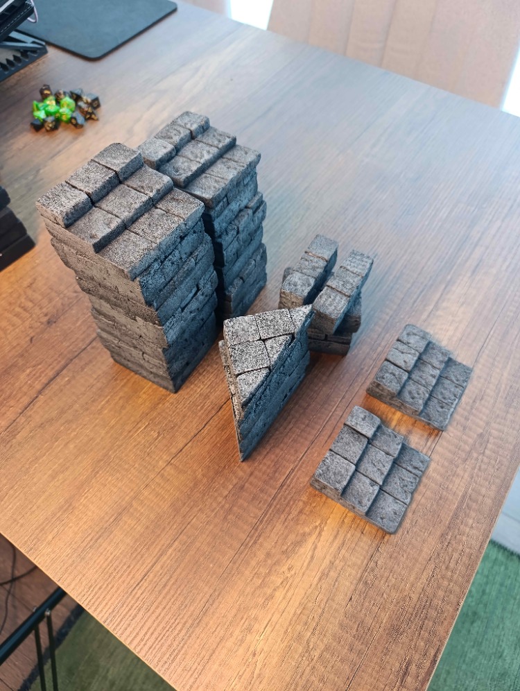Gri Taş Orjinal Dungeon Zemin Tile Set