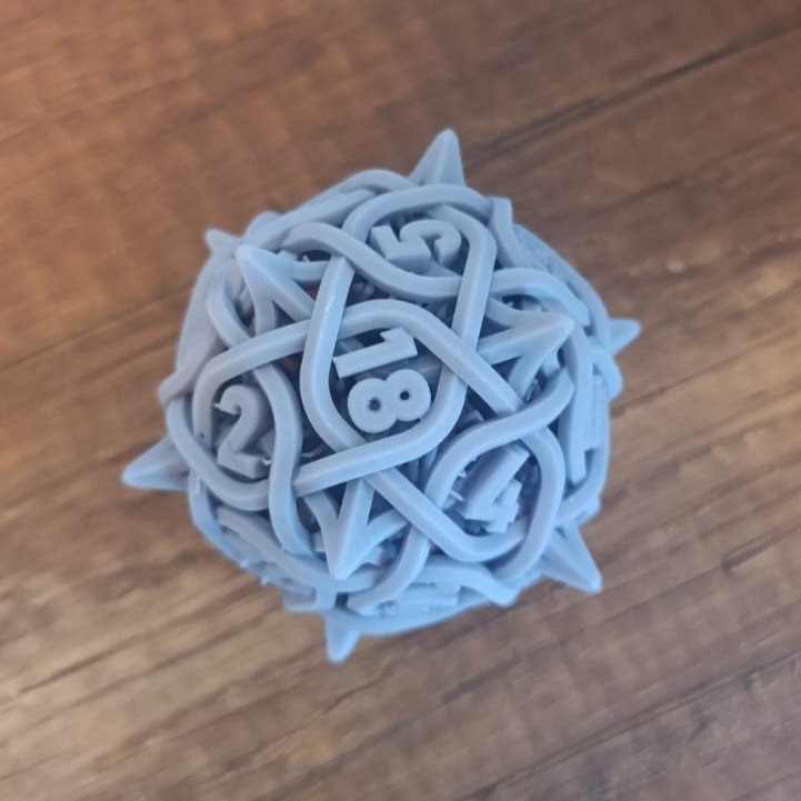 Gürz - Thorn Büyük Zar d20 (3D Reçine)