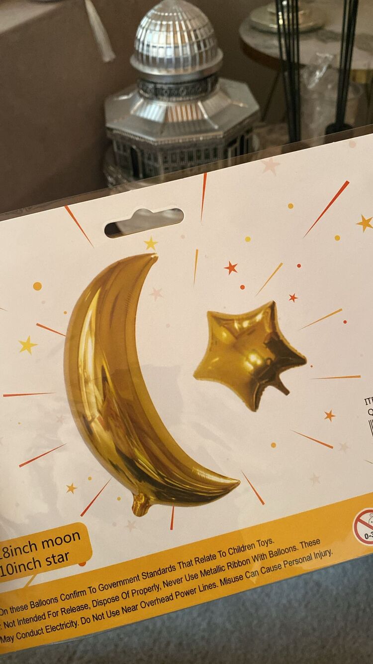 ay yıldızlı parlak balon