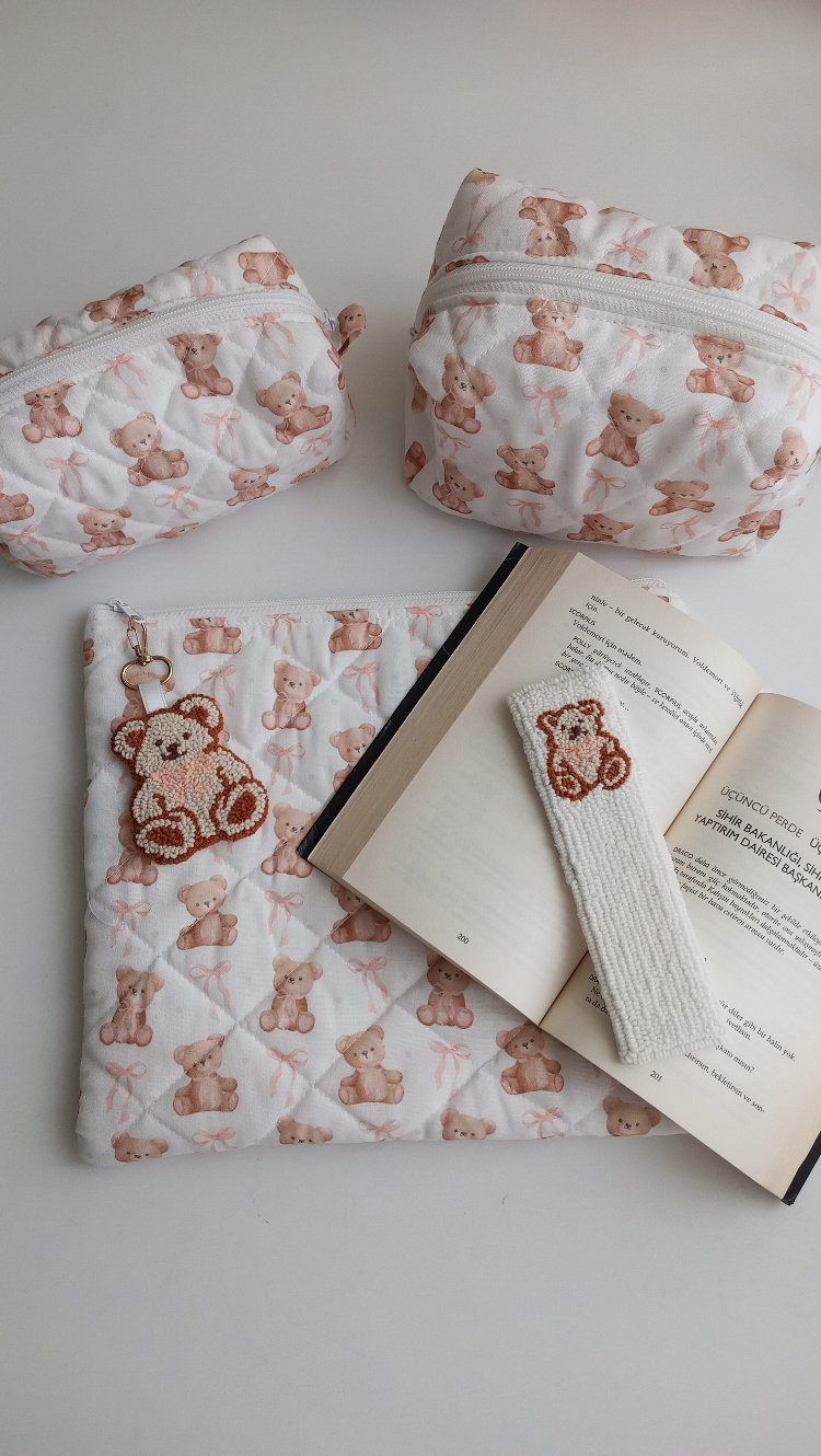 ayıcık desenli düzenleyici set
