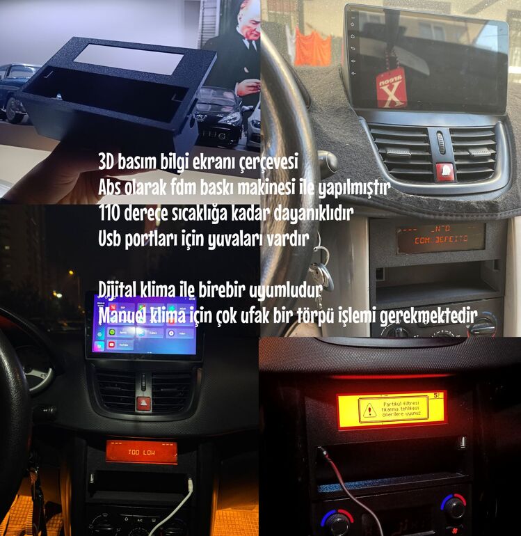 207 Bilgi ekranı Çerçevesi