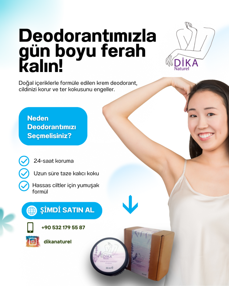 Dika Naturel Krem Deodorant Pudra 50 ml
