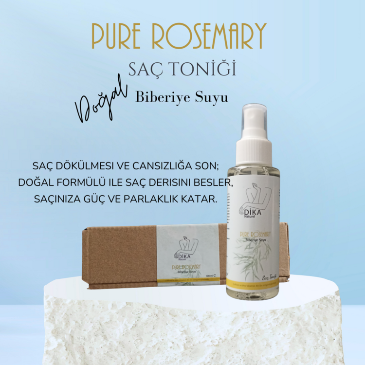 Dika Naturel Pure Rosemary %100 Doğal Saf Biberiye Suyu Saç Toniği 100 ml