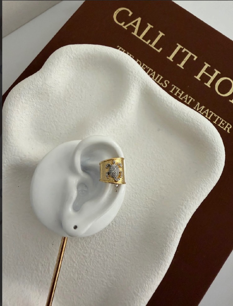 Marka Model Vip 14K Plaka Tortoise Kıkırdak Küpe