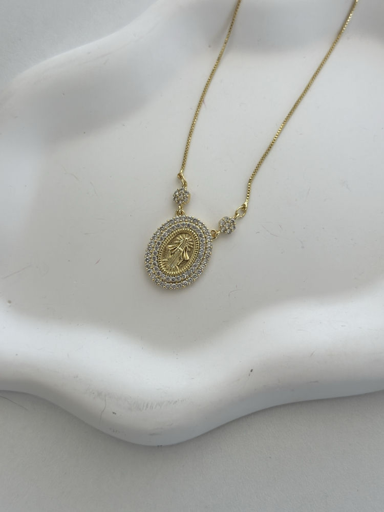 Vip 14K Zirkon Taşlı Aura Kolye