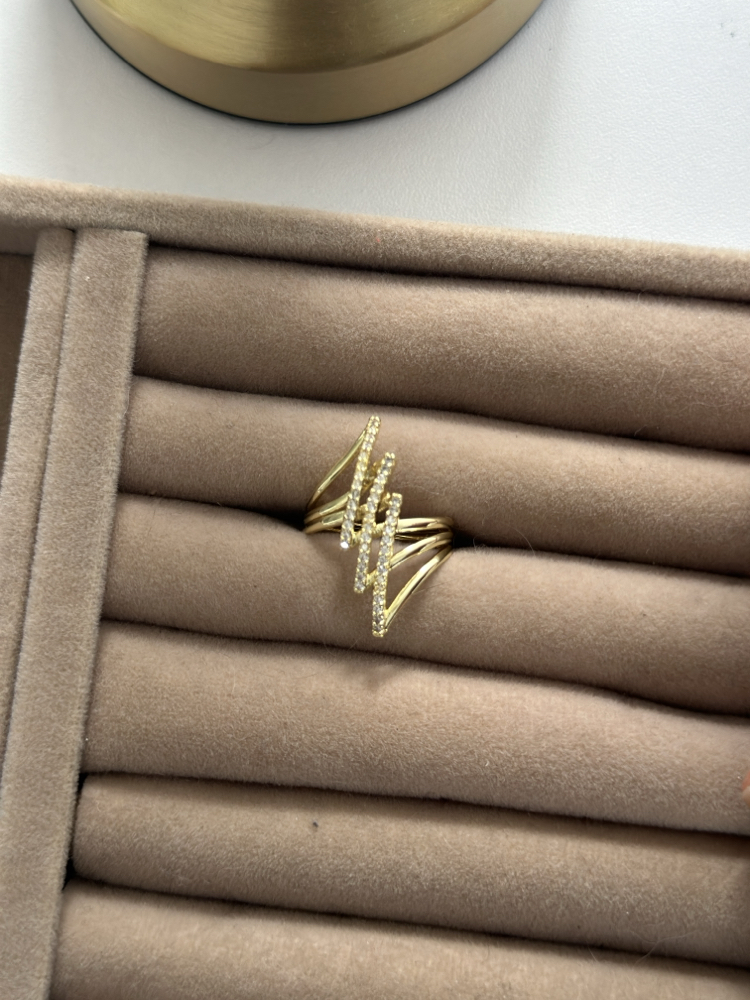 Vip 14K Zigzag Tasarım Yüzük