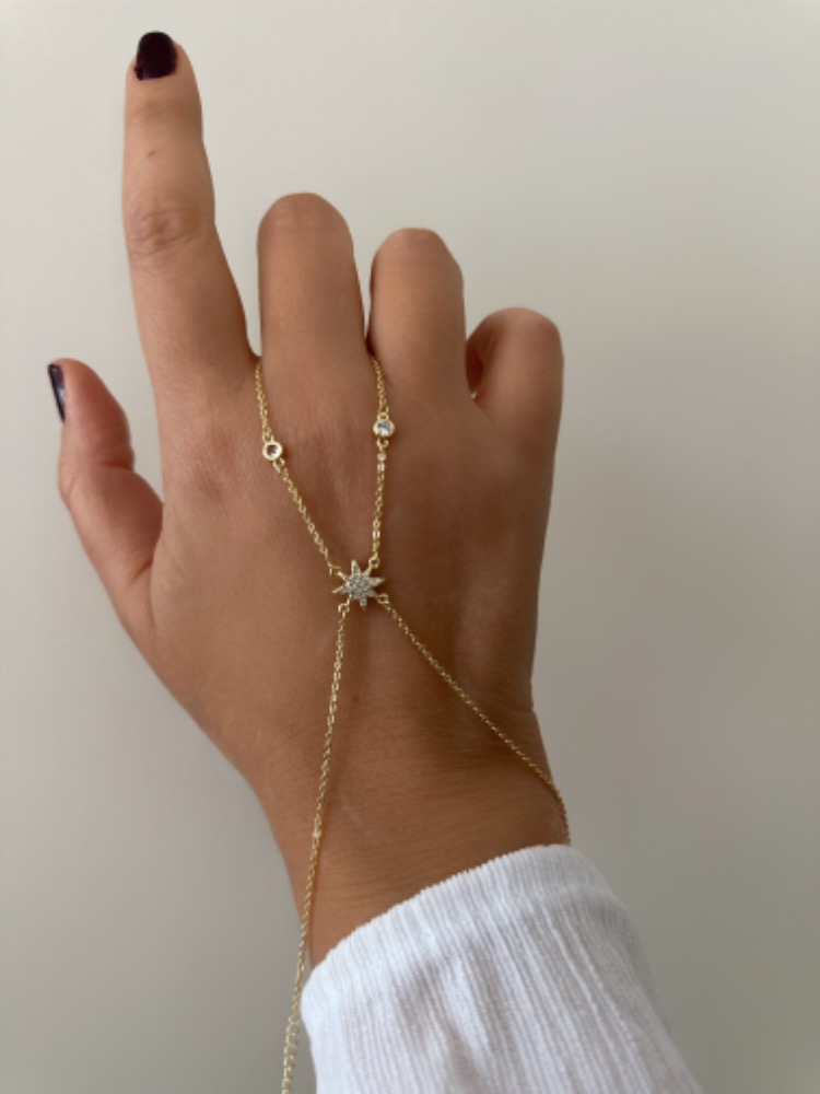 Vip 14K Tek Kutup Yıldızı Detay Şahmeran