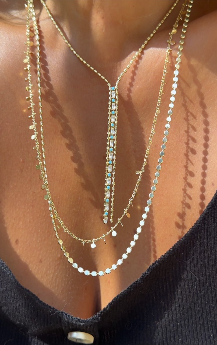 Vip 14K Zincir Detaylı Kolye Set