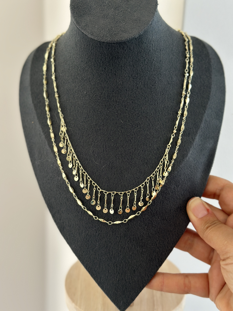 Vip 14K Puz Detaylı Kolye Set