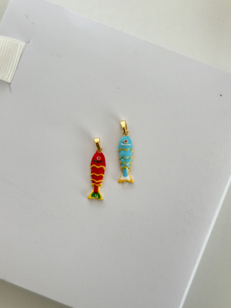 Altın Kaplama Balık Charm