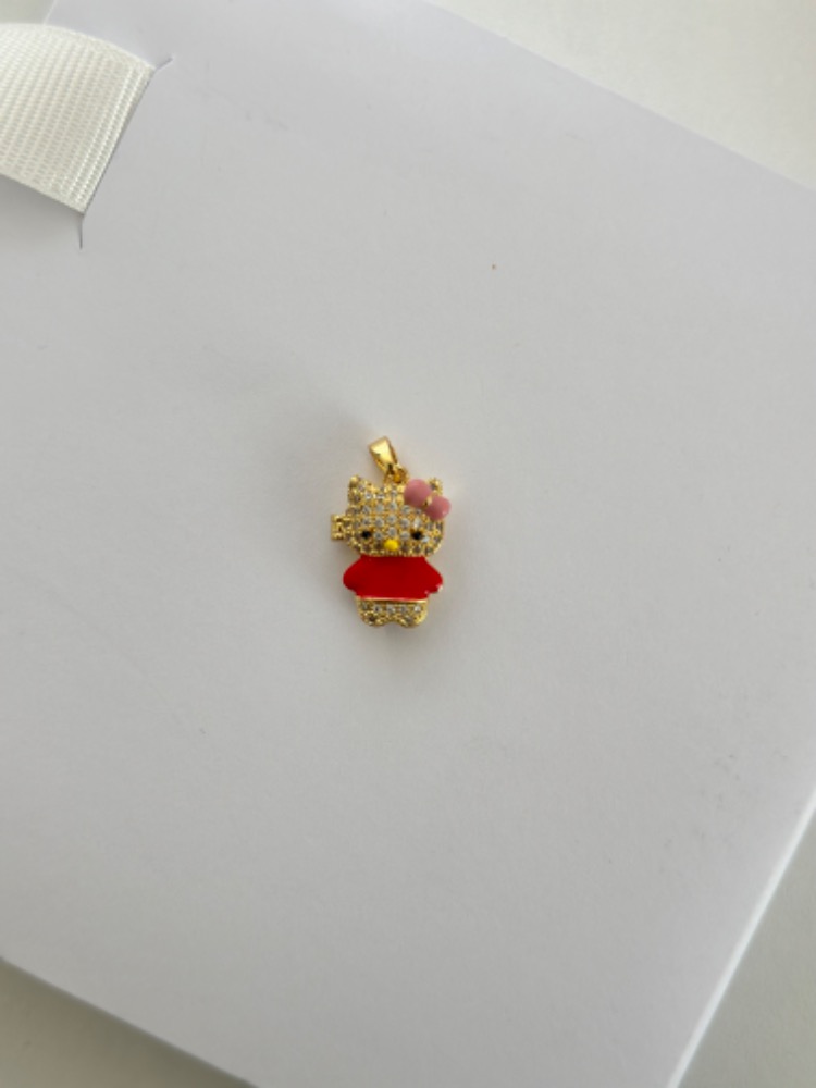 Altın Kaplama Hello Kitty Charm Uç
