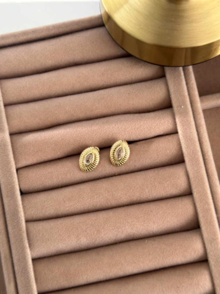 Vip 14K Markiz Oval Kesim Küpe