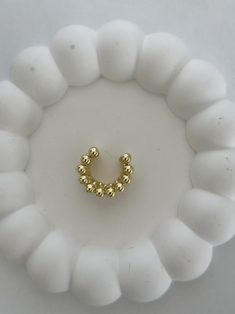 Vip 14K Dört Sıralı Topcuk Detay Kıkırdak Küpe