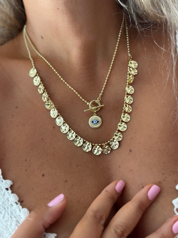 Vip 14K Sallantılı Pul Detaylı Kolye