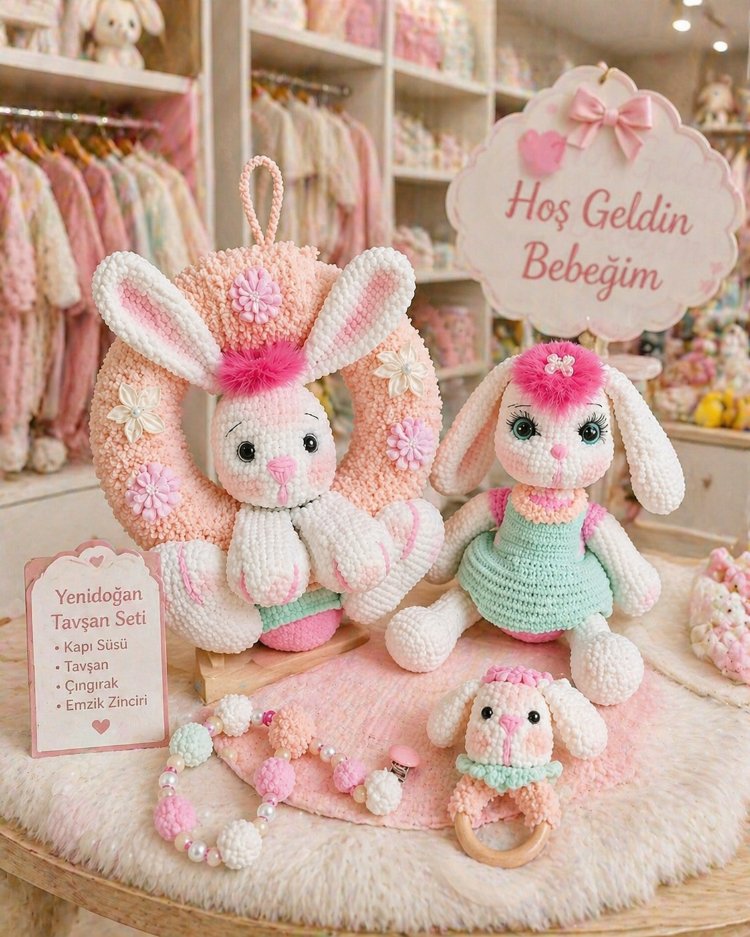 yeni doğan tavşan set