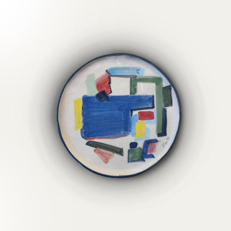 Soyut Temalı Seramik Tabak