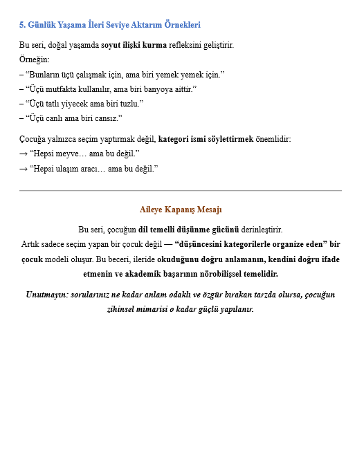 Hangisi Ait Değil? - 3 - Bilişsel Farkındalık Serisi