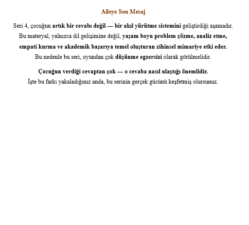 Hangisi Ait Değil? · 4 - Bilişsel Farkındalık Serisi 