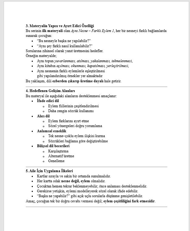 Aynı Nesne Farklı Eylem - 1
