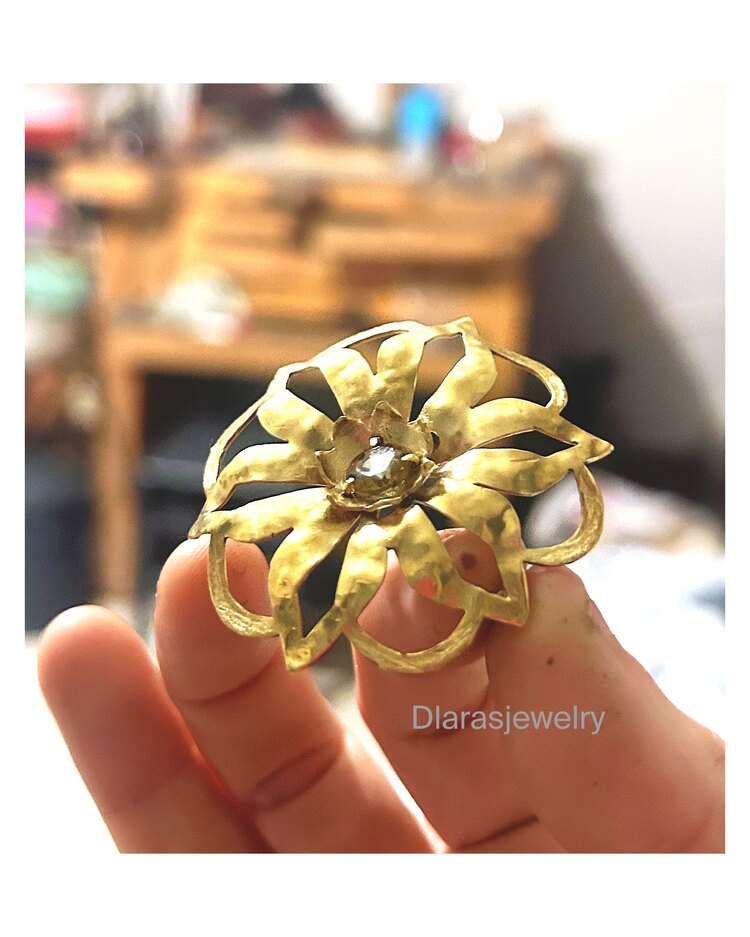 Tasarım el üretimim Vintage floral broş