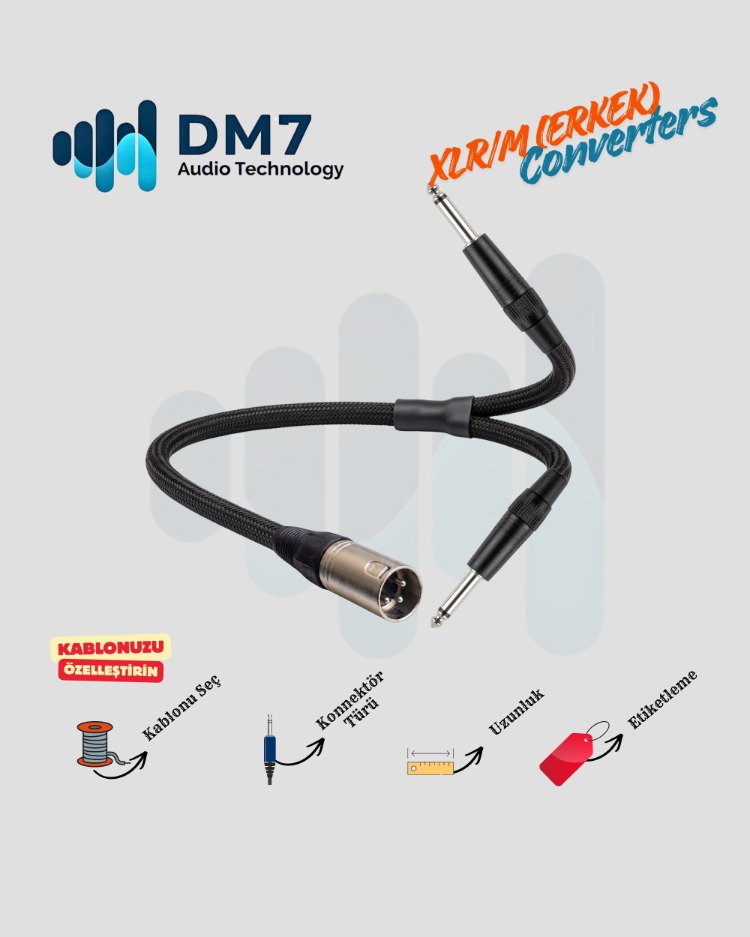 XLR/M (Erkek) Dönüştürücü Y-Kablo