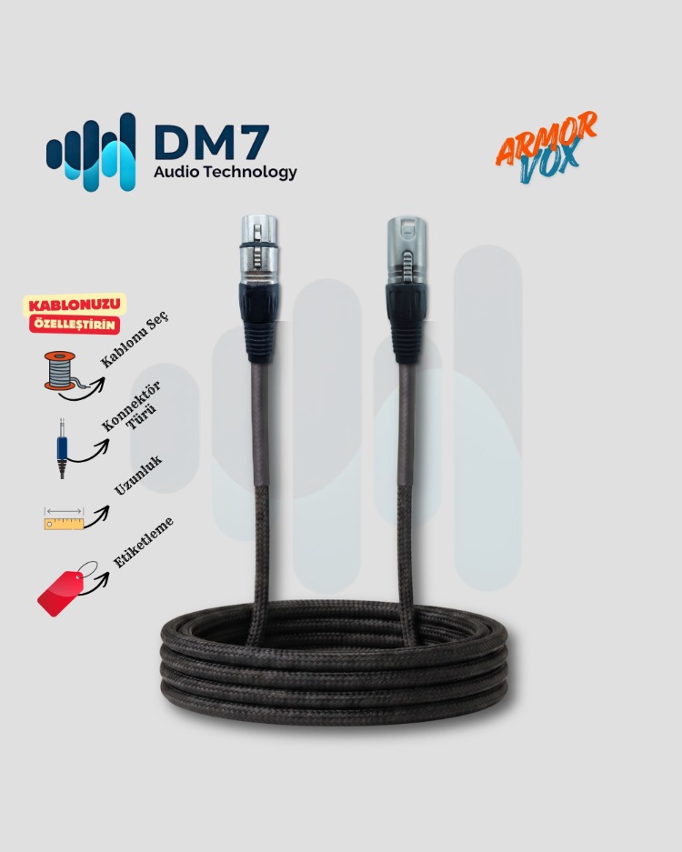 Dm7 Armor Vox Mikrofon Kablosu ( 3 Metre ) 