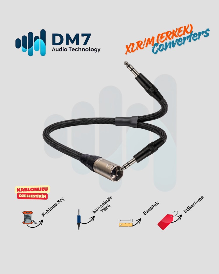 XLR/M (Erkek) Dönüştürücü Y-Kablo