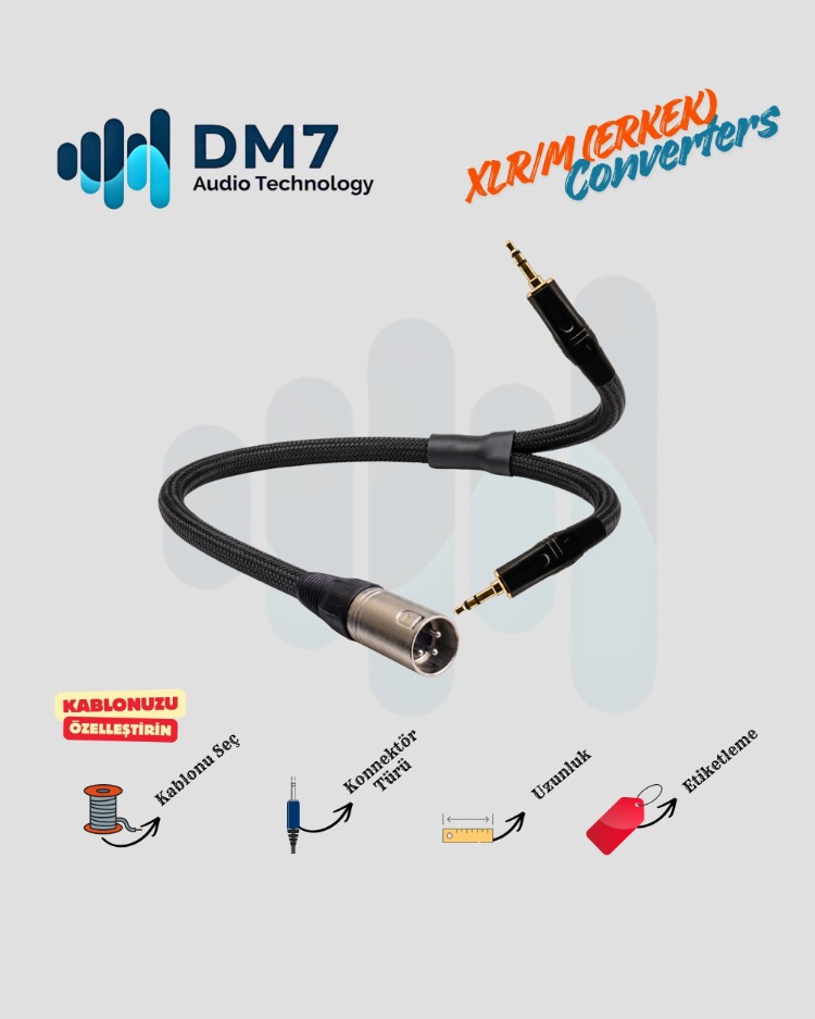 XLR/M (Erkek) Dönüştürücü Y-Kablo