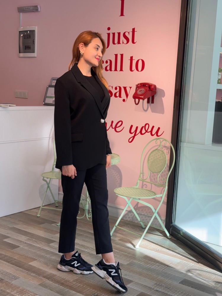 KASHA OVERSİZE DÜĞME DETAYLI SİYAH BLAZER CEKET