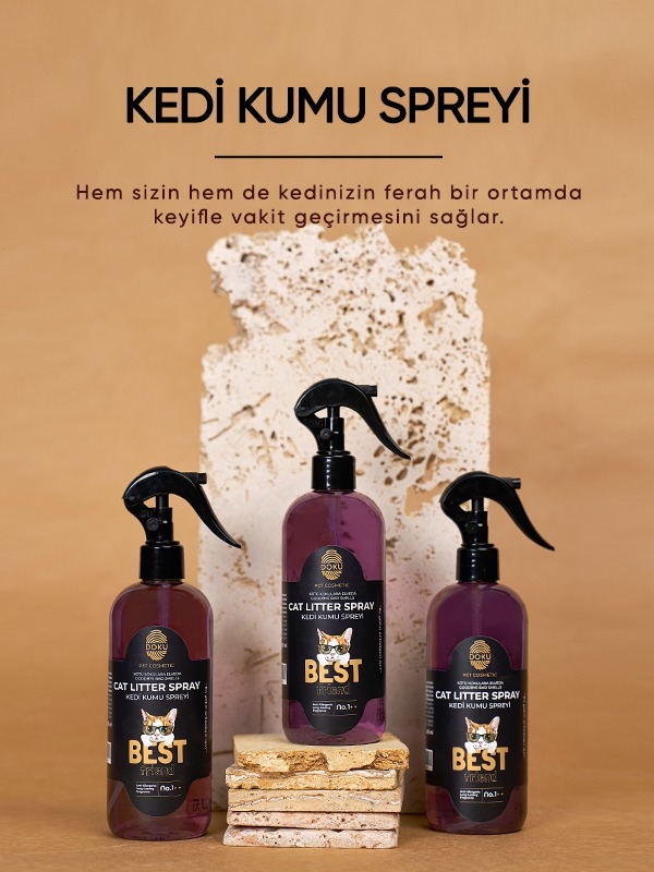 DOKU KEDİ KUMU KOKU GİDERİCİ SPREY