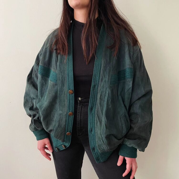 vintage unisex 90s orj deri mont