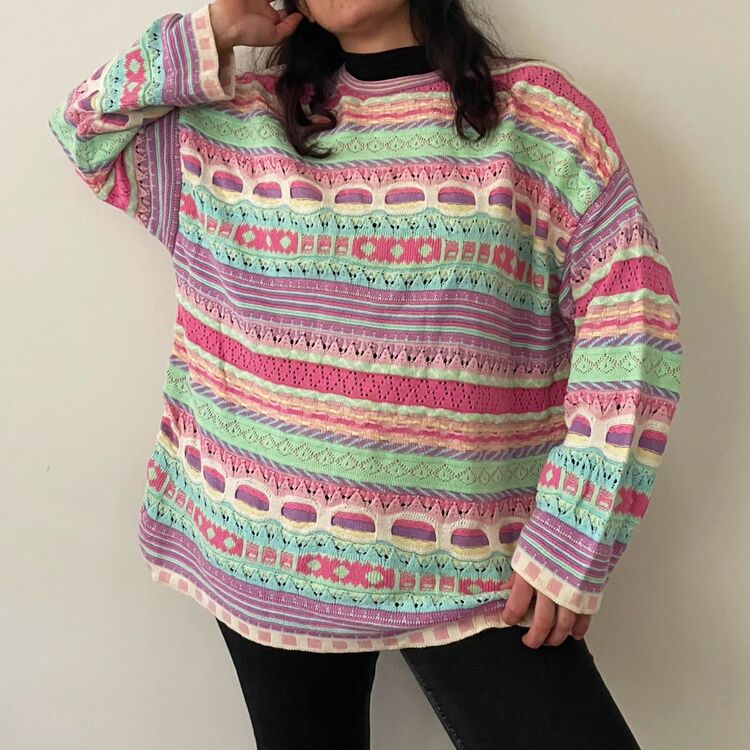 Benetton Vintage unisex 90s colors kazak