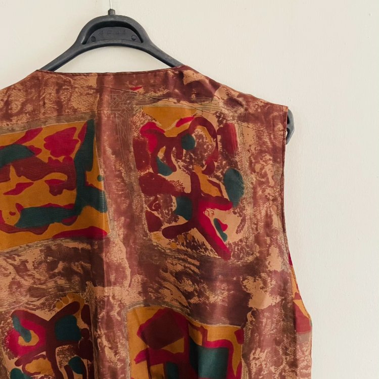 vintage unisex deri yelek