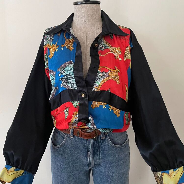 80s collection ipek saten gömlek
