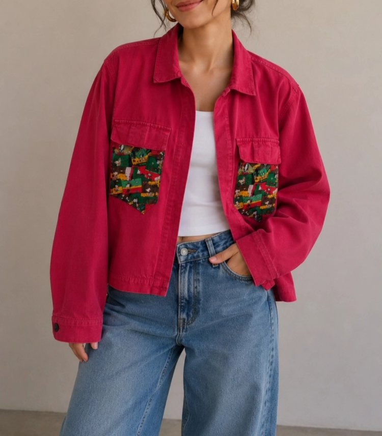 vintage 90s tasarım jacket