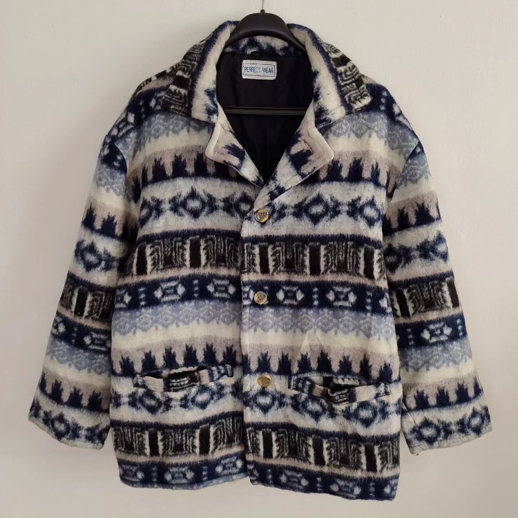 vintage unisex 90s kaşe mont
