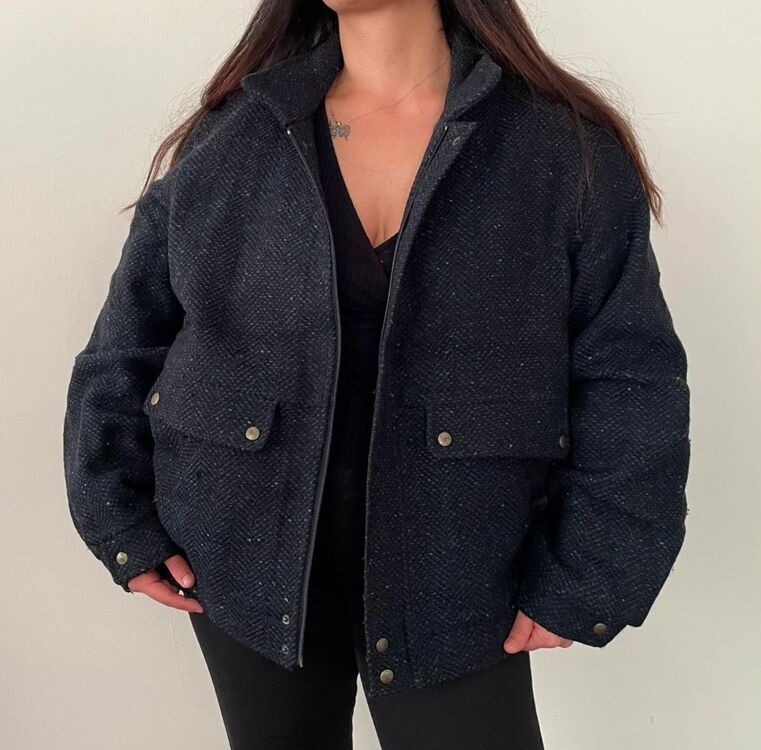 vintage unisex 90s kaşe mont