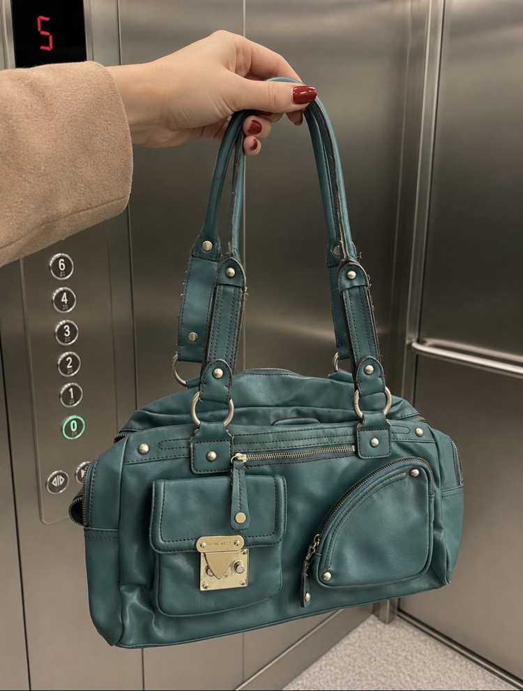 Vintage y2k deri çanta nine west