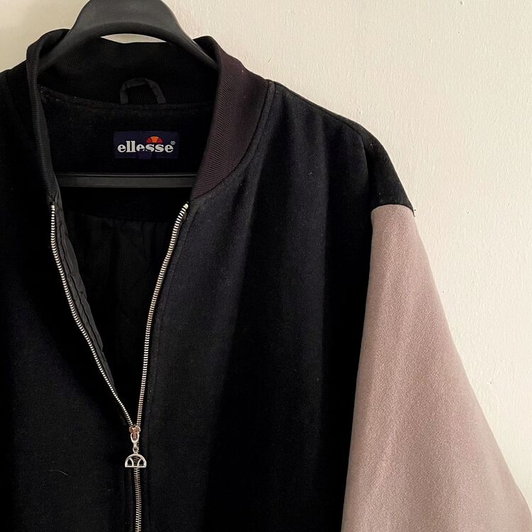 Ellesse Vintage unisex 90s kaşe bomber mont