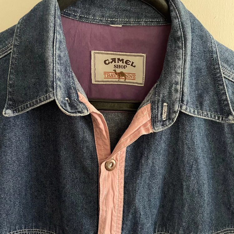 Vintage Camel Shop Travel Line Cigarette 90s unisex gömlek