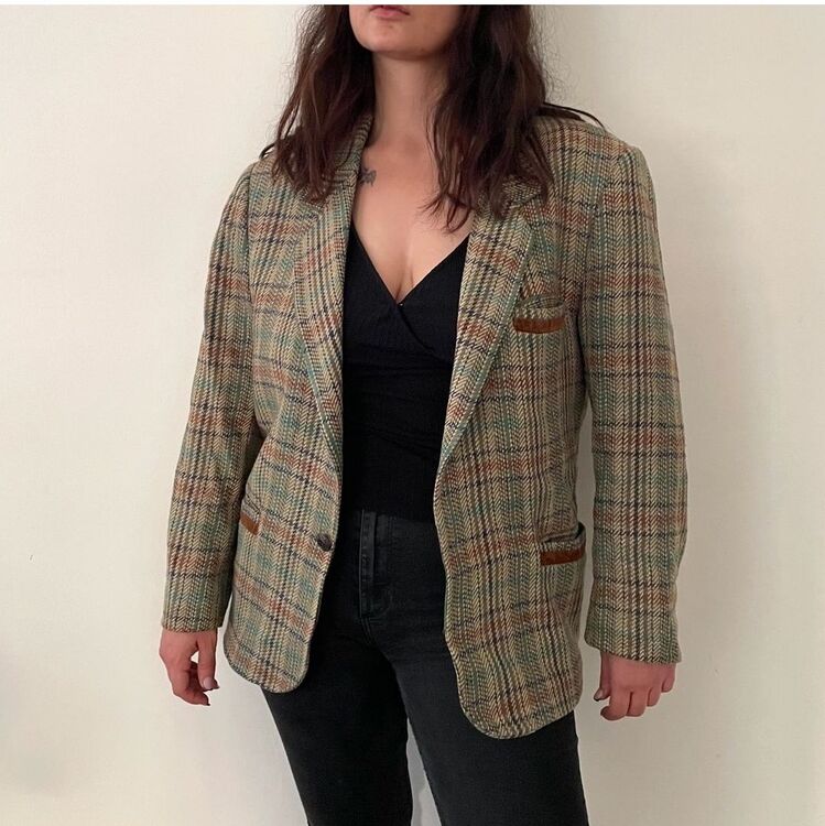 vintage ekose jacket