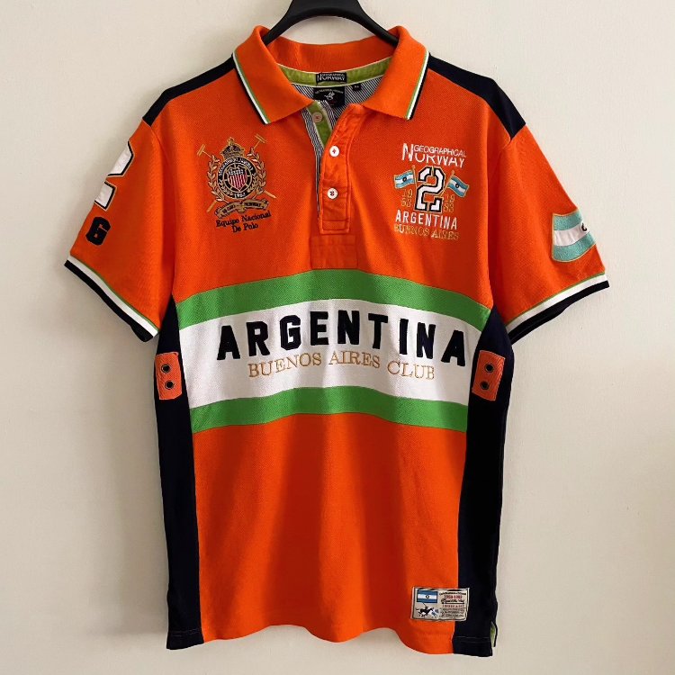 Geographıcal Norway Argentina Vintage unisex polo t-shirt