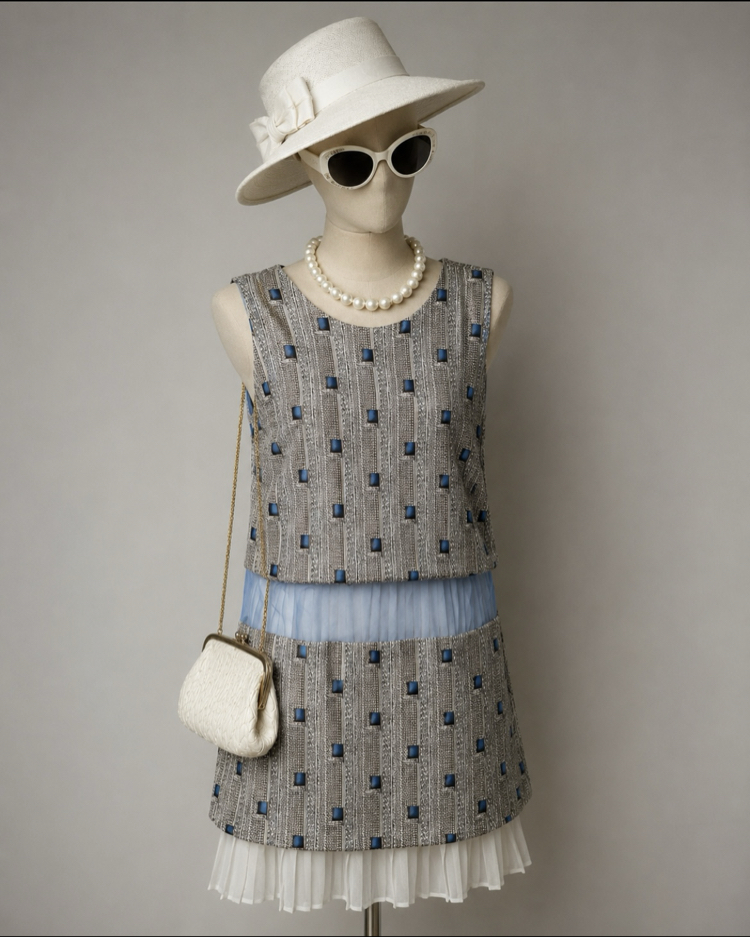 Vintage 80lee elbise 