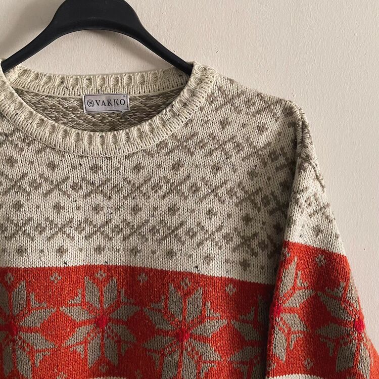 Vakko vintage unisex 90s yün kazak